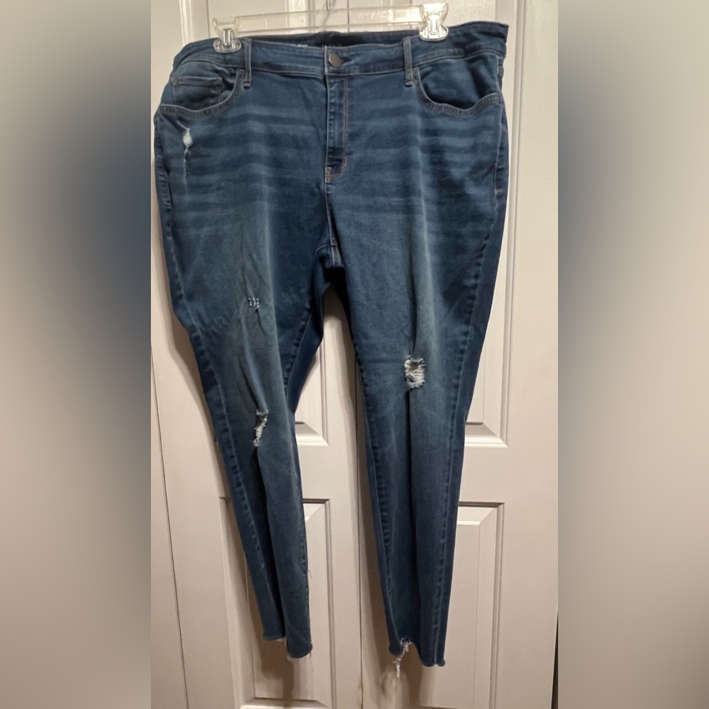 Like new ANA mid rise jeggings distressed